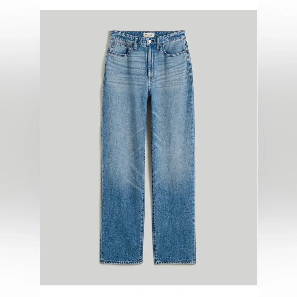 Madewell Curvy Baggy Straight Jeans in Letica Wash - Picture 1 of 6